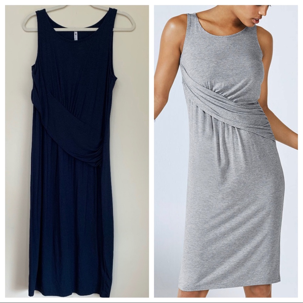 Fabletics Navy Blue Retta Midi Dress - Picture 2 of 7